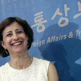 Assistant U.S. Trade Representative Wendy Cutler smiles during a news conference after additional free trade talks between South Korea and t Assistant U.S. Trade Representative Wendy Cutler smiles during a news conference after additional free trade talks between South Korea and t