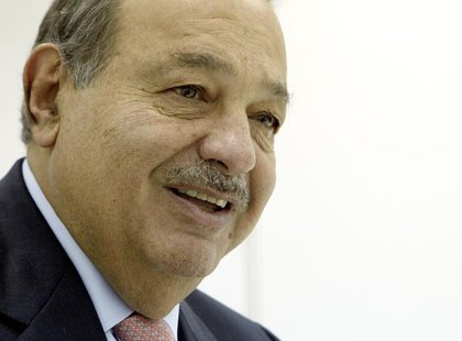 Chairman of Grupo Carso Carlos Slim of Mexico speaks during an interview with Reuters at the ITU Telecom World in Geneva October 24, 2011. R Chairman of Grupo Carso Carlos Slim of Mexico speaks during an interview with Reuters at the ITU Telecom World in Geneva October 24, 2011. R