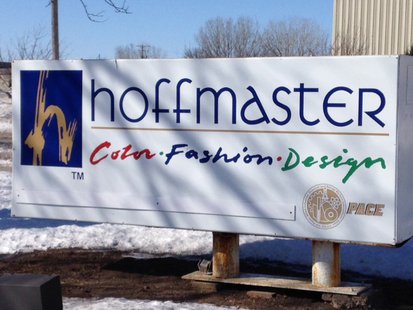 A sign at Hoffmaster's headquarters in Oshkosh is seen, Feb. 27, 2014. (Photo from: FOX 11). A sign at Hoffmaster's headquarters in Oshkosh is seen, Feb. 27, 2014. (Photo from: FOX 11).