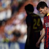 Barcelona's Lionel Messi reacts during his team's Spanish first division soccer match against Valladolid at Jose Zorilla stadium in Valladol Barcelona's Lionel Messi reacts during his team's Spanish first division soccer match against Valladolid at Jose Zorilla stadium in Valladol