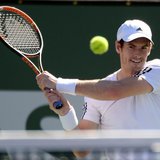 Mar 8, 2014; Indian Wells, CA, USA; Andy Murray (GBR) during his match against Lukas Rosol (CZE) during the BNP Paribas Open at the Indian W Mar 8, 2014; Indian Wells, CA, USA; Andy Murray (GBR) during his match against Lukas Rosol (CZE) during the BNP Paribas Open at the Indian W