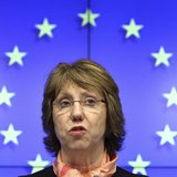 EU foreign policy chief Catherine Ashton holds a news conference after a European Union emergency foreign ministers meeting on the situation EU foreign policy chief Catherine Ashton holds a news conference after a European Union emergency foreign ministers meeting on the situation