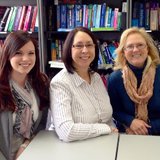 Miranda Smith (L) and Rhonda Broekema (R), 2013 Lyndsay Sharp Bingaman Nursing Scholarship recipients, along with donor Jan Eichel Miranda Smith (L) and Rhonda Broekema (R), 2013 Lyndsay Sharp Bingaman Nursing Scholarship recipients, along with donor Jan Eichel