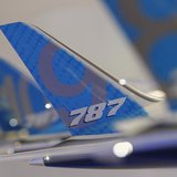 The tailwing of a model Boeing 787 Dreamliner aircraft is pictured at the Boeing booth at the Singapore Airshow February 11, 2014. REUTERS/E The tailwing of a model Boeing 787 Dreamliner aircraft is pictured at the Boeing booth at the Singapore Airshow February 11, 2014. REUTERS/E