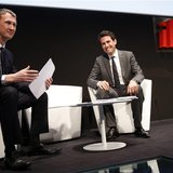 Maxime Lombardini (L), Chief Executive Officer of French broadband Internet provider Iliad, and Thomas Reynaud, Chief Financial Officer of I Maxime Lombardini (L), Chief Executive Officer of French broadband Internet provider Iliad, and Thomas Reynaud, Chief Financial Officer of I