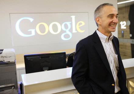 Google Senior Vice President and Chief Financial Officer Patrick Pichette smiles in the new Google office in Toronto, November 13, 2012. REU Google Senior Vice President and Chief Financial Officer Patrick Pichette smiles in the new Google office in Toronto, November 13, 2012. REU