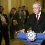 U.S. Senate Majority Leader Harry Reid (D-NV) addresses reporters at the U.S. Capitol in Washington, February 4, 2014. REUTERS/Jonathan Erns U.S. Senate Majority Leader Harry Reid (D-NV) addresses reporters at the U.S. Capitol in Washington, February 4, 2014. REUTERS/Jonathan Erns