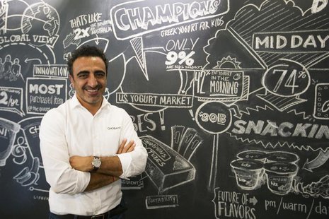Chobani Inc. founder Hamdi Ulukaya poses for a portrait in the company headquarters in New York, December 13, 2012. REUTERS/Lucas Jackson Chobani Inc. founder Hamdi Ulukaya poses for a portrait in the company headquarters in New York, December 13, 2012. REUTERS/Lucas Jackson