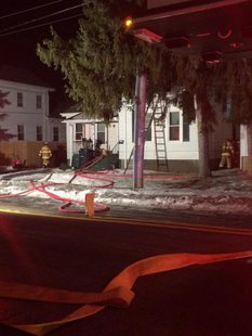 Firefighters respond to a house fire on E. Merrill Ave. in Fond du Lac on March 9, 2014. (Photo from: FDL Fire Department). Firefighters respond to a house fire on E. Merrill Ave. in Fond du Lac on March 9, 2014. (Photo from: FDL Fire Department).