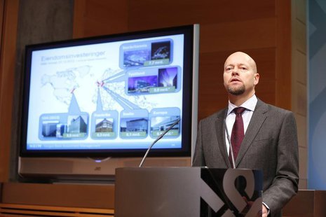 Yngve Slyngstad, CEO of Norges Bank Investment Management (NBIM), presents the management's latest quarterly results in Oslo March 8, 2013. Yngve Slyngstad, CEO of Norges Bank Investment Management (NBIM), presents the management's latest quarterly results in Oslo March 8, 2013.