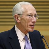 Former Bank of Israel Governor Stanley Fischer delivers remarks during a panel discussion on financial crises at the International Monetary Former Bank of Israel Governor Stanley Fischer delivers remarks during a panel discussion on financial crises at the International Monetary