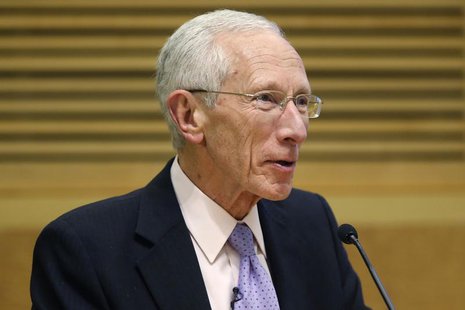 Former Bank of Israel Governor Stanley Fischer delivers remarks during a panel discussion on financial crises at the International Monetary Former Bank of Israel Governor Stanley Fischer delivers remarks during a panel discussion on financial crises at the International Monetary