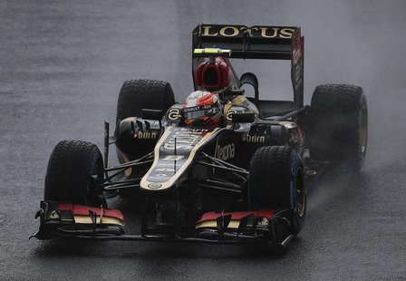 Lotus Formula One driver Romain Grosjean of France drives during the third practice session of the Brazilian F1 Grand Prix at the Interlagos Lotus Formula One driver Romain Grosjean of France drives during the third practice session of the Brazilian F1 Grand Prix at the Interlagos