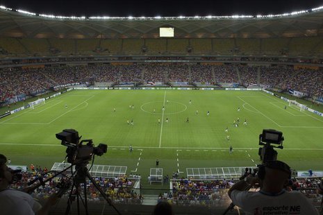 A general view of the Arena Amazonia Vivaldo Lima soccer stadium during the inaugural match between the Nacional and Remo clubs in Manaus, M A general view of the Arena Amazonia Vivaldo Lima soccer stadium during the inaugural match between the Nacional and Remo clubs in Manaus, M