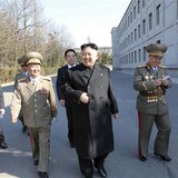 North Korean leader Kim Jong Un (C) visits the Kim Il Sung University of Politics to take part in the election of a deputy to the Supreme Pe North Korean leader Kim Jong Un (C) visits the Kim Il Sung University of Politics to take part in the election of a deputy to the Supreme Pe