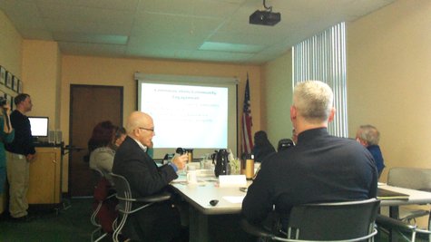 Chief Hadley presents his power point presentation to the City Commission. Chief Hadley presents his power point presentation to the City Commission.