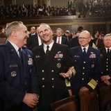 Members of the joint chiefs of staff, Air Force Chief of Staff, General Mark Welsh (L); Chief of Naval Operations, Admiral Jonathan W. Green Members of the joint chiefs of staff, Air Force Chief of Staff, General Mark Welsh (L); Chief of Naval Operations, Admiral Jonathan W. Green