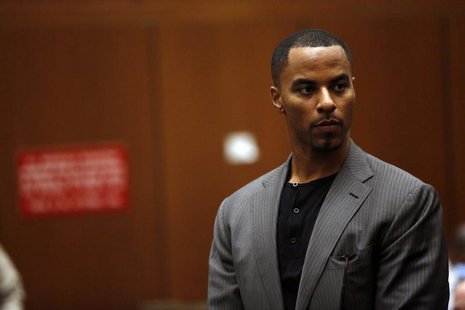 Former professional football player Darren Sharper appears for his arraignment at the Clara Shortridge Foltz Criminal Justice Center in Los Former professional football player Darren Sharper appears for his arraignment at the Clara Shortridge Foltz Criminal Justice Center in Los