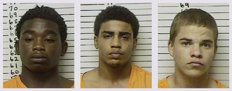 Combination photo shows three teenage boys L-R: James Francis Edwards Jr., 15, Chancey Allen Luna, 16, and Michael Dewayne Jones, 17, in Ste Combination photo shows three teenage boys L-R: James Francis Edwards Jr., 15, Chancey Allen Luna, 16, and Michael Dewayne Jones, 17, in Ste