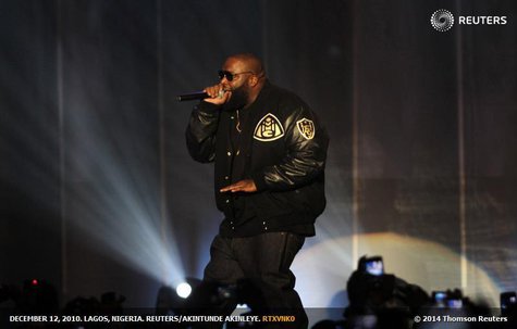 Rapper Rick Ross of the U.S. performs during the MTV Africa Music Awards in Lagos December 11, 2010 file photo. REUTERS/Akintunde Akinleye Rapper Rick Ross of the U.S. performs during the MTV Africa Music Awards in Lagos December 11, 2010 file photo. REUTERS/Akintunde Akinleye