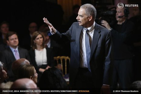 U.S. Attorney General Eric Holder arrives for a television taping of "In Performance at the White House: Women of Soul" in Washington March U.S. Attorney General Eric Holder arrives for a television taping of "In Performance at the White House: Women of Soul" in Washington March