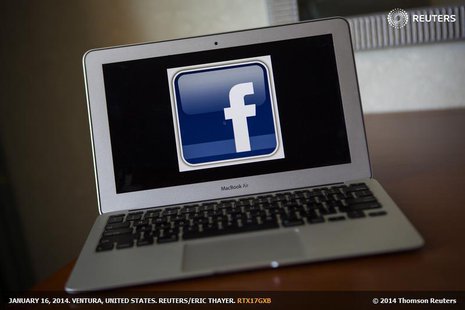A portrait of the Facebook logo in Ventura, California December 21, 2013. REUTERS/Eric Thayer A portrait of the Facebook logo in Ventura, California December 21, 2013. REUTERS/Eric Thayer
