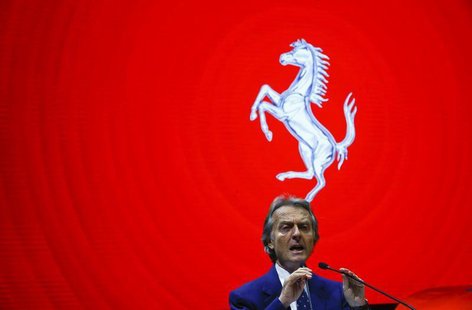Ferrari CEO Luca Cordero di Montezemolo speaks during the media day ahead of the 84th Geneva Motor Show at the Palexpo Arena in Geneva March Ferrari CEO Luca Cordero di Montezemolo speaks during the media day ahead of the 84th Geneva Motor Show at the Palexpo Arena in Geneva March