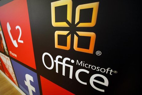 A Microsoft Office logo is shown on display at a Microsoft retail store in San Diego January 18, 2012. REUTERS/Mike Blake A Microsoft Office logo is shown on display at a Microsoft retail store in San Diego January 18, 2012. REUTERS/Mike Blake