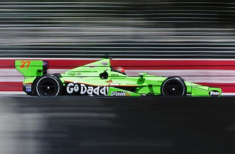 Team Godaddy.com driver James Hinchcliffe of Canada races during the practice session at the Honda Indy in Toronto July 6, 2012. REUTERS/Mar Team Godaddy.com driver James Hinchcliffe of Canada races during the practice session at the Honda Indy in Toronto July 6, 2012. REUTERS/Mar