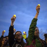 A candle light vigil two days after the 2013 Boston Marathon bombing. Fears remain that with a higher security presence, a danger remains for 2014.
REUTERS/Adrees Latif A candle light vigil two days after the 2013 Boston Marathon bombing. Fears remain that with a higher security presence, a danger remains for 2014.
REUTERS/Adrees Latif
