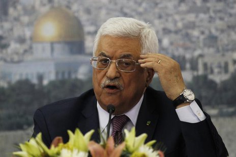 Palestinian President Mahmoud Abbas speaks during a meeting with Israeli students in the West Bank city of Ramallah February 16, 2014. REUTE Palestinian President Mahmoud Abbas speaks during a meeting with Israeli students in the West Bank city of Ramallah February 16, 2014. REUTE