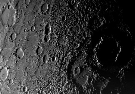 A view of the planet Mercury?s rugged, cratered landscape is pictured in this Messenger Spacecraft image released by NASA on January 16, 200 A view of the planet Mercury?s rugged, cratered landscape is pictured in this Messenger Spacecraft image released by NASA on January 16, 200