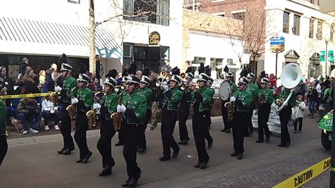 The Hackett High School Marching Band where they are Irish all year round. The Hackett High School Marching Band where they are Irish all year round.