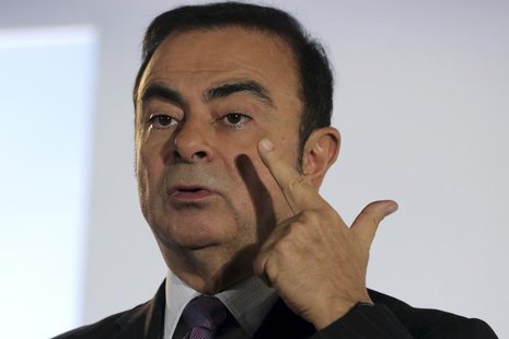 Carlos Ghosn, Chairman and Chief Executive Officer of Renault-Nissan Alliance, speaks during Renault's 2013 annual results presentation at t Carlos Ghosn, Chairman and Chief Executive Officer of Renault-Nissan Alliance, speaks during Renault's 2013 annual results presentation at t