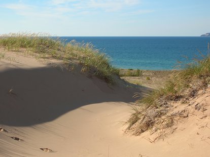 A dune along the Lake Michigan shoreline. A dune along the Lake Michigan shoreline.