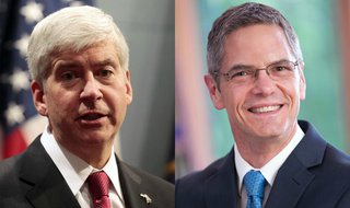 Rick Snyder and Mark Schauer Rick Snyder and Mark Schauer