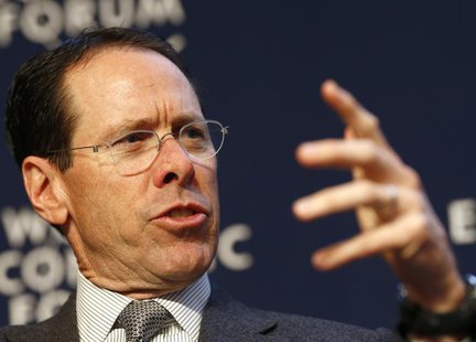 Randall L. Stephenson, Chairman and Chief Executive Officer of AT&T, speaks during a session at the annual meeting of the World Economic For Randall L. Stephenson, Chairman and Chief Executive Officer of AT&T, speaks during a session at the annual meeting of the World Economic For