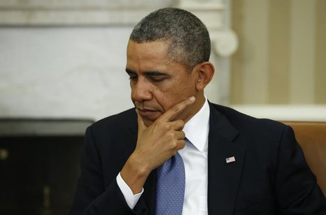 U.S. President Barack Obama listens to remarks during his meeting with Palestinian Authority President Mahmoud Abbas at the White House in W U.S. President Barack Obama listens to remarks during his meeting with Palestinian Authority President Mahmoud Abbas at the White House in W