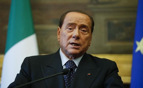 Leader of Forza Italia party Silvio Berlusconi talks to reporters at the end of the consultations with Italian Prime Minister-designate Matt Leader of Forza Italia party Silvio Berlusconi talks to reporters at the end of the consultations with Italian Prime Minister-designate Matt