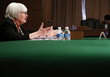 U.S. Federal Reserve Board Chair Janet Yellen testifies before the Senate Banking Housing and Urban Affairs Committee on Capitol Hill in Was U.S. Federal Reserve Board Chair Janet Yellen testifies before the Senate Banking Housing and Urban Affairs Committee on Capitol Hill in Was