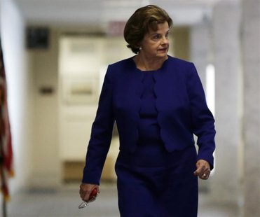 Senator Dianne Feinstein (D-CA), head of the Senate Intelligence Committee, walks into a closed hearing in Washington March 11, 2014. REUTER Senator Dianne Feinstein (D-CA), head of the Senate Intelligence Committee, walks into a closed hearing in Washington March 11, 2014. REUTER