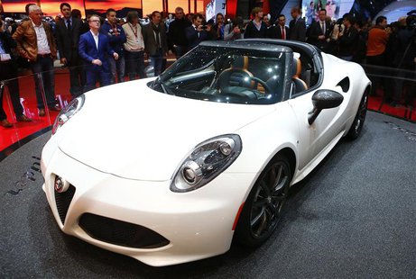 Alfa Romeo 4C Spider concept car is pictured during the media day ahead of the 84th Geneva Motor Show at the Palexpo Arena in Geneva March 4 Alfa Romeo 4C Spider concept car is pictured during the media day ahead of the 84th Geneva Motor Show at the Palexpo Arena in Geneva March 4
