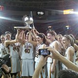 Algoma accepts runner-up Division 4 trophy. Algoma accepts runner-up Division 4 trophy.