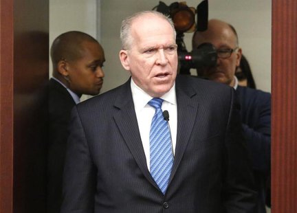 Central Intelligence Agency Director John Brennan arrives to deliver remarks at a Council on Foreign Relations forum on the "challenges and Central Intelligence Agency Director John Brennan arrives to deliver remarks at a Council on Foreign Relations forum on the "challenges and