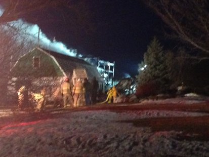 Firefighters respond to barn fire on Morrison Road in the Town of Wayside on March 23, 2014. (Photo from: FOX 11). Firefighters respond to barn fire on Morrison Road in the Town of Wayside on March 23, 2014. (Photo from: FOX 11).