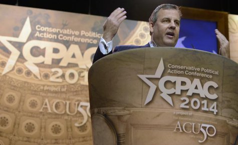 New Jersey Gov. Chris Christie makes remarks to the Conservative Political Action Conference (CPAC) in Oxon Hill, Maryland, March 6, 2014. R New Jersey Gov. Chris Christie makes remarks to the Conservative Political Action Conference (CPAC) in Oxon Hill, Maryland, March 6, 2014. R