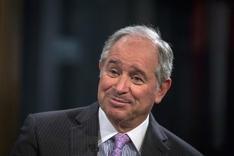 Stephen A. Schwarzman, Chairman and Chief Executive Officer of The Blackstone Group, looks on during an interview with Maria Bartiromo, on h Stephen A. Schwarzman, Chairman and Chief Executive Officer of The Blackstone Group, looks on during an interview with Maria Bartiromo, on h