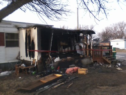 Wahpeton mobile home fire Wahpeton mobile home fire