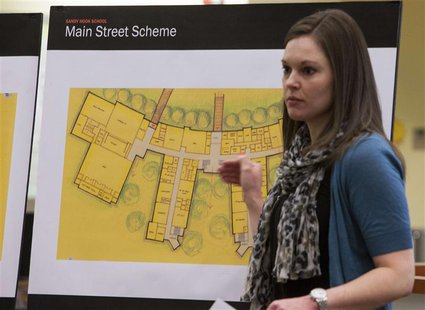 Alana Konefal, a senior designer with Svigals + Partners architecture firm presents an updated design concept for the new Sandy Hook Element Alana Konefal, a senior designer with Svigals + Partners architecture firm presents an updated design concept for the new Sandy Hook Element