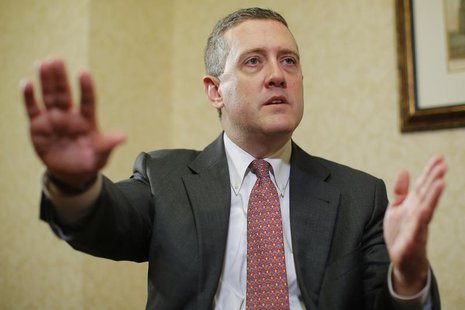 James Bullard, President of the St. Louis Federal Reserve Bank, speaks during an interview with Reuters in Boston, Massachusetts August 2, 2 James Bullard, President of the St. Louis Federal Reserve Bank, speaks during an interview with Reuters in Boston, Massachusetts August 2, 2